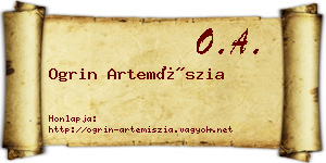 Ogrin Artemíszia névjegykártya